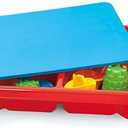 Toddler Sensory Kids Table with Lid | Sensory Bin | Kidoozie | Mega Block Compatible Lid | Indoor Outdoor Use , Red, G02521 17 x 12.5 x 11 inches