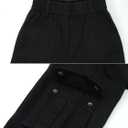 Boys Cargo Pants Elastic Waist Twill Joggers Pull on Casual Trousers for Kids (10-11 Years, Black)