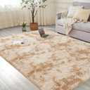 Andency Soft Area Rugs for Living Room Bedroom, 3x5 Non-Slip Fluffy Shag Carpet, Indoor Floor Fuzzy Shaggy Living Room Plush Rug for Kids Dorm Nursery Home Decor Aesthetic, Tie-Dyed Beige