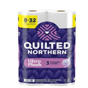 Quilted Northern Ultra Plush Toilet Paper, 3-Ply Mega Rolls, 8 ct
