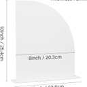 5 Pack White Half Arch Acrylic Sign with Stand | 8x10 Inch Half Arch Acrylic Blank Sign and Base, DIY Wedding Table Numbers, Wedding Signage, Events& Parties