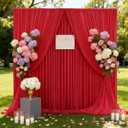 20x10ft Red Backdrop Curtain Panels for Parties - Wrinkle Free Polyester Photo Curtain Backdrop Wedding Back Drop Fabric Drapes for Party Decorations Background for Photography