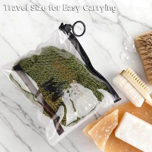 SubSahara Authentic African Net Sponge Exfoliating Scrubber for All Skin Types, Bath Sponge for Face & Body, Travel Portable, Durable, Gentle Exfoliation