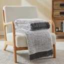 EMME Soft Sherpa Fleece Blanket with Tassel, Reversible Plush Fluffy Large Blanket, Light Weight Warm Decorative Boho Blanket Cover for Sofa, Couch, Bedroom,Travel(Tassel Grey,50"x60") (Throw)