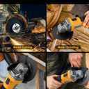 Angle Grinder Cordless,4-1/2-Inch to 5-Inch,3 Variable Speeds Power Grinder Tool,8500 RPM Brushless Power Motor,Grinder for Cutting,Grinding,Polishing(Tool Only)