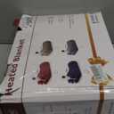 Homemate Electric Heated Blanket Twin Size - 62"x84" Heating Blanket Twin Size 1/2/4/6/8 Hours Auto-Off 10 Heat Level Over-Heat Protection Soft Flannel Sherpa ETL Certification (Blue (Striped))