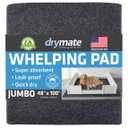 Drymate Jumbo Whelping Box Liner Mat, Potty Pad, Washable and Reusable Dog Puppy Pee Pad, Absorbent, Waterproof, Durable, Can Be Cut to Fit (48" x 100")