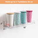 Upsimples Acrylic Shelves for Bathroom Storage, 15" Floating Shelves Wall Organizer for Perfume, Make up, Skincare, Kids Bookshelf for Bedroom, Nursery, Living Room Decor, Clear, 4 Pack
