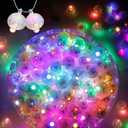 100pcs Balloon Lights, Long Standby Time Mini Ball Light, Round LED Multicolor Flash Ball Lamp for Paper Lantern Balloon Party Wedding, Birthday and Festival Christmas Decorative Lights (Blinking Colorful)