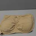 WOWENY Wireless Strapless Bandeau Bra for Women Padded Seamless Padded Bralette with Support Tube Top Bras Size 2XL