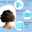 28PCS Small Rollers for Short Hair, 0.6in No Heat Tiny Curlers With Clips Small Roller Hair Curlers Set Mini Snap-On Plastic Hair Rollers(Blue)