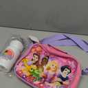 Disney Princess Lunch Box for Girls - Bundle with Lunch Bag Featuring Belle, Tiana, Rapunzel, Snow White Plus Stickers, Water Bottle, More | Disney Princess Lunchbox Set for Kids