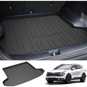 Powerty Cargo Mat Custom Fit for Kia Sportage 2023 2024 2025 Accessories Cargo Liner All Weather Rear Trunk Mat (Not for PHEV and NOT Fit Subwoofer in Cargo Area)