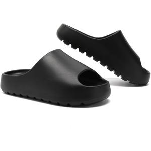 Jaeynow Cloud Slides for Women Men, EVA Soft Recovery Slides for Womens, Thick Sole Open Toe Shower Shoes Outdoor & Indoor House Slippers Sandals(Black 38/ 39)