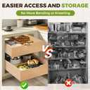 Pull Out Drawers for Cabinet 27" W x 23" D x 4.5" H Wood Slide Out Organizer and Storage Kitchen Cabinet Drawers Slide Out Shelves Pull Out Shelves in Kitchen Pantry Bathroom with Soft Close