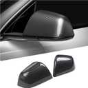 Side Mirror Covers for Tesla Model 3 2017-2023, Carbon Fiber Pattern Rearview Mirror Cap Guards, Exterior Wing Mirror Caps Replacement, Anti-Scratch & UV Protection, Tesla Accessories for Model 3