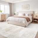 Tosuoka Area Rugs 9x12 Living Room, Washable Abstract Large Rug Beige
