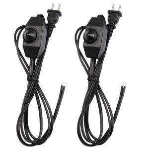 Quentacy 2Pack Plug in Dimmer Rotary Switch with 110V AC 5.9ft Extension Power Cord ON/Off Table Lamp Controller Cable for Dimmable Halogen and Incandescent Salt Bulbs Lights