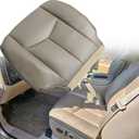 Priprilod #522 Med Tan Microfiber Leather Driver Side Bottom Replacement Seat Cover Compatible with Chevy Avalanche Silverado GMC Sierra 1500 2500 3500 HD 2003 2004 2005 2006