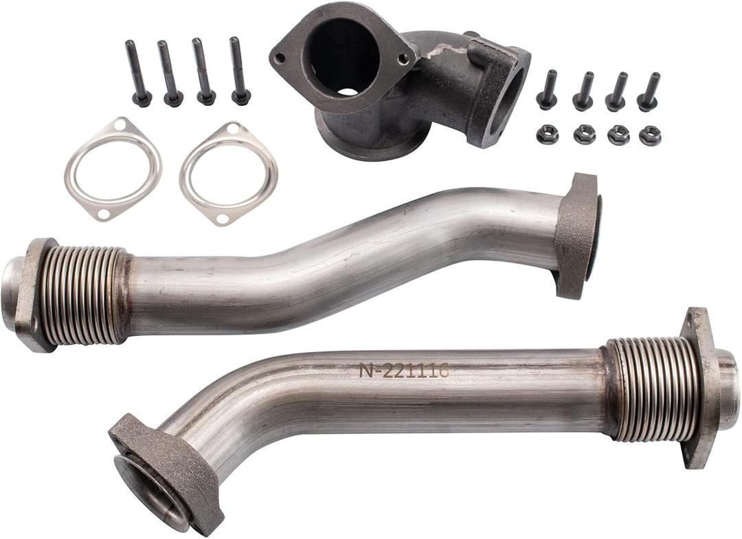 TRQ Right Turbo Up-pipe Kit Compatible with 1995-2003 Ford 1996-2004 International