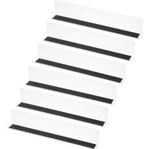 PATIKIL 12 Pack Shelf Dividers for Closet Organization, 13.8x1.57x2.4 Acrylic Magnetic Closets Separator Kitchen Cabinet Shelves Under Bed Blocker for Bedroom Kitchen Office, Clear