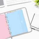 Uquelic Document Organizer, Soft PVC Binder with 12 Colorful Pockets - Zipper Binder 3 Ring with Dividers Letter Size (11'' x 8.5'')-Large Capacity Cute Folder for School, Office & Home Use (Grey)