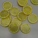 YIKANGHENG 15 Pcs 2 Inch Yellow Artificial Lifelike Lemon Peels for Home and Party Decoration (Yellow Lemon Block, 15)