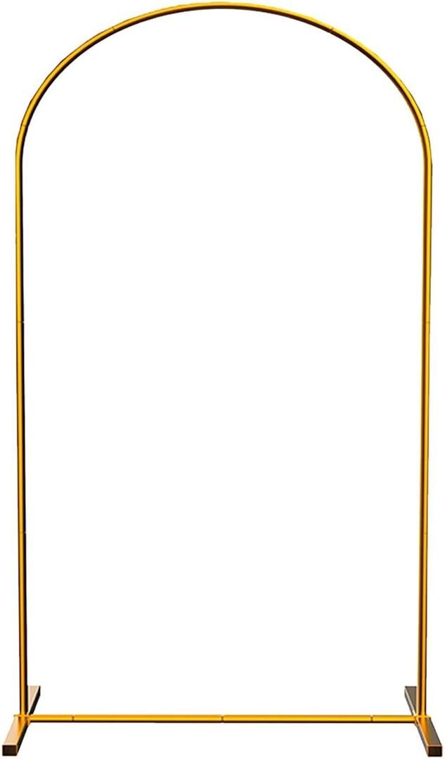 LANGXUN Gold Metal Arch Backdrop Stand Set, 7.2ft Balloon Arch Frame for Wedding Birthday Party Baby Shower Graduation Anniversary Decoration, Thickened Steel Tube (7.2ft 1 pc)
