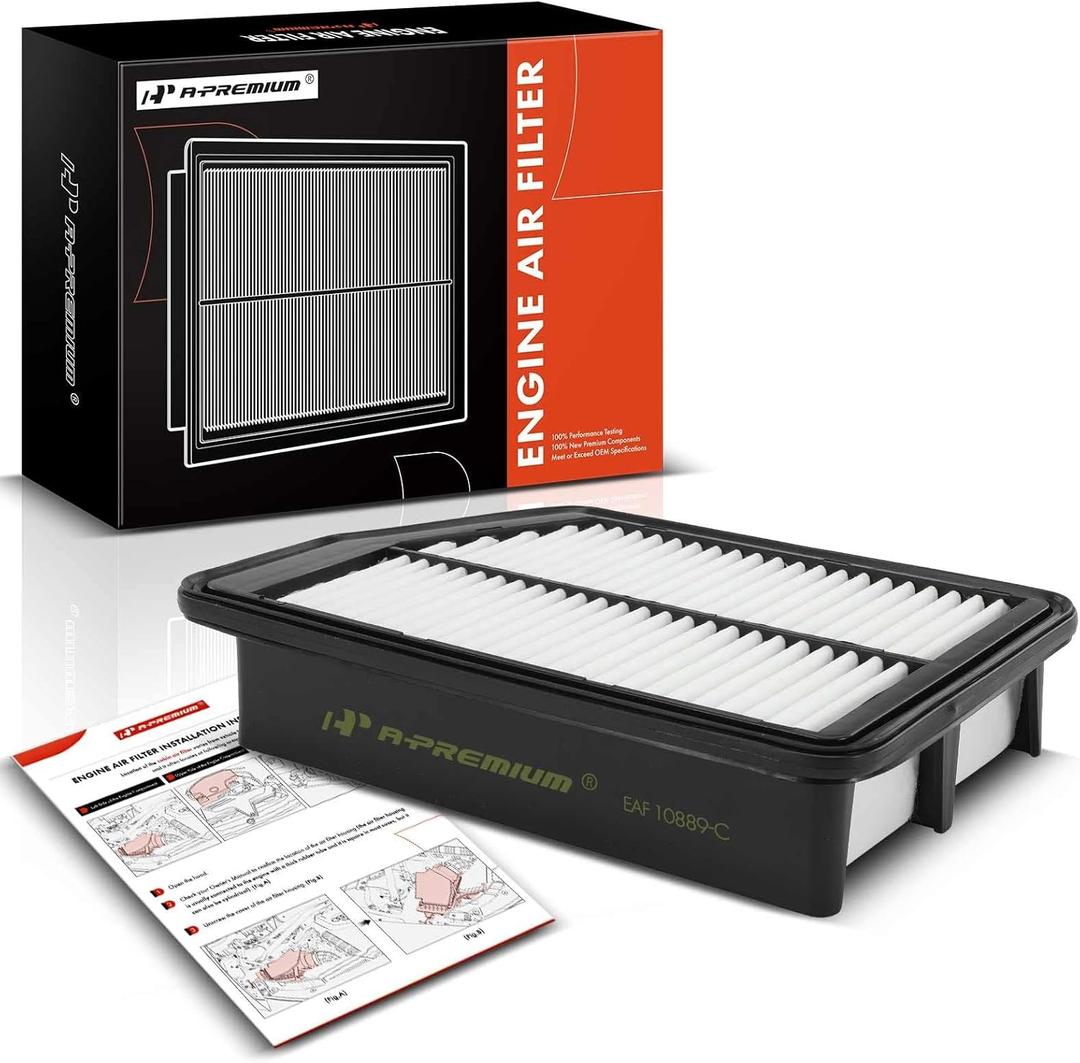 A-Premium Engine Air Filter Compatible with Hyundai Elantra, Elantra GT, Tucson & Kia Forte, Forte5, Sportage, 2010-2018, 1.8L 2.0L 2.4L, Rigid Panel, Replace# 28113-2S000
