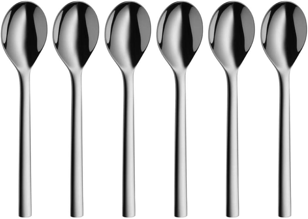 WMF Teaspoon Set 6-pcs. Nuova, Stainless Steel, Silver, 11.1 x 14.9 x 7.1 cm