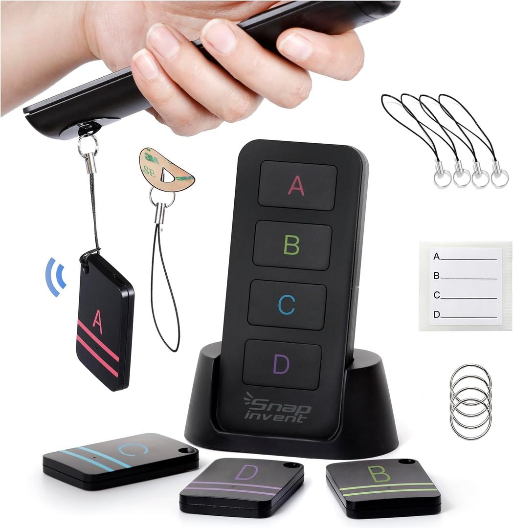 Key Finder and TV Remote Control Retriever - Trackers Locator, Keys, Purse - Keychain Tracker Beeper Tags - Find Your Lost Belonging Items Quickly