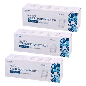 600 Pouches Dental Self-Sealing Sterilization Pouches 3.5x10 inch 200/Box 3 Boxes