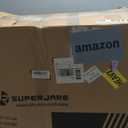 Decor Therapy Round Pouf Ottoman Footrest, Natural Jute Woven, Boho Pouf, Bohemian Style Casual Seating for Living Room, Bedroom, Patio Decor 19"x 19"x 10.5"