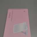 ESWU Travel Makeup Mirror with Light, Portable Folding Make Up Tabletop Mirrors with 10X Magnifying Mirror Rechargable 3 Colors Light Compact Vanity Mirror with Adjustable Stand (Pink)