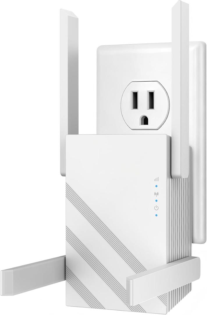 2026 1.2Gbps WiFi Extender Signal Booster, Up to 12880 Sq. Ft, Dual Band(5GHz/2.4GHz), Easy Setup WiFi Range Extender for Home with Ethernet Port, Stable Speed Repeater with 100+ Devices (White)