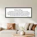 SRSZHIYUE Christian Our Father Prayer Wall Decor 40" x 15" Black