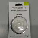 PopSockets Phone Grip for MagSafe with Kickstand, Magnetic Stand, Swappable Top, Secure Hold for iPhone MagSafe Cases, Phone & Tablet Grip - Clear