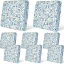 pickyNproud 8Pcs Patio Cushion Covers Stretch Outdoor Couch Cushions Slipcovers Replacement Washable Furniture Protector with Elastic Bottom Sofa Chair Seat Cover, Light Cyan