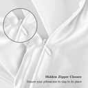 Silk Pillowcase for Hair and Skin, Mulberry Silk Pillow Cases King Size, Anti Acne Cooling Sleep Both Sides Natural Silk Satin Pillow Case Covers with Hidden Zipper, Gifts for Women Men, White (King - 2036 Inch)