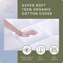 Extra Thick Pillow Top 3 Inch Mattress Topper Queen Size for Firm Mattress, Cooling Fluffy Cotton Hotel Mattress Bed Topper for Cloud Like Sleep & Back Pain, Plush Soft Pad, Fit to 6"-22" Mattress