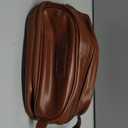 VLANDO Makeup Bag,Travel Toiletry Bag,Cosmetic Bag for Women PU Leather Portable Make up Bag for Skincare, Brushes & Travel Essentials-Brown