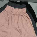 Neer 3 Pack Women's Athletic Shorts 5'' High Waisted Elastic Workout Wide Leg Causal Yoga Gym Lounge with Pockets(Black,Pink,Dark Mixed Gray,S)