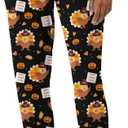 Lindanina Women's Christmas Pajama Pants Lounge Soft Sleepwear Pj Bottoms with Pockets S-XXL (Black, XL)