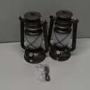 Pack of 2, Realistic Flickering Flame Hanging Lantern with Touch Switch, USB Charging, Antique Metal Lantern for Indoor, Outdoor, Garden, Camping, Patio, Porch