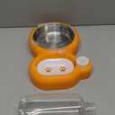 Dog Bowls, Cat Food and Water Bowl Set with Water Dispenser and Stainless Steel Bowl for Cats and Small Dogs - Orange