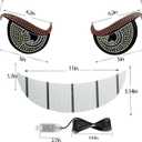 RGB LED Devil Eyes Light for Car, Dynamic LED Lights for Car Windshield, Devil's Eye Strips with One Key Control, USB-Powered for Truck/SUVs (XL-14)