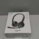 USB Headset with Microphone for PC & Laptop - Noise Reduction On-Ear Wired Headphones with in-Line Volume Control, Call Answer Button for MS Teams, IP Phones, Work, Zoom, Skype (Black)