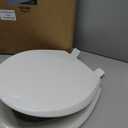 Mayfair Cassel Slow Close Toilet Seat, Easy Clean, Non Slip Premium Wood Seat, Easy Install, Made in USA, Round, White