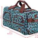 Rockland Rolling Duffel Bag, Black, 22", Color: BLUELEOPARD