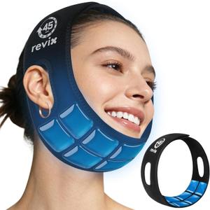 REVIX Wisdom Teeth Ice Pack Head Wrap, 45-Minute Long-Lasting Cooling for Jaw and Face with Ice Grid Gel Design, Reusable Gel Ice Wrap for TMJ, Tooth Extraction & Teeth Removed, Black